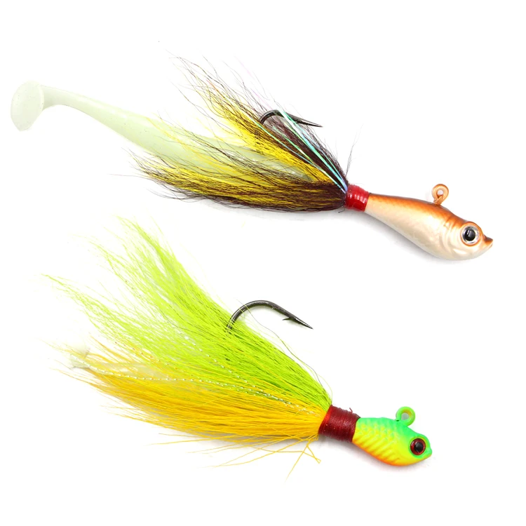 

China customize Jig Head with Bucktail deer hair 4oz 112g, Various paint