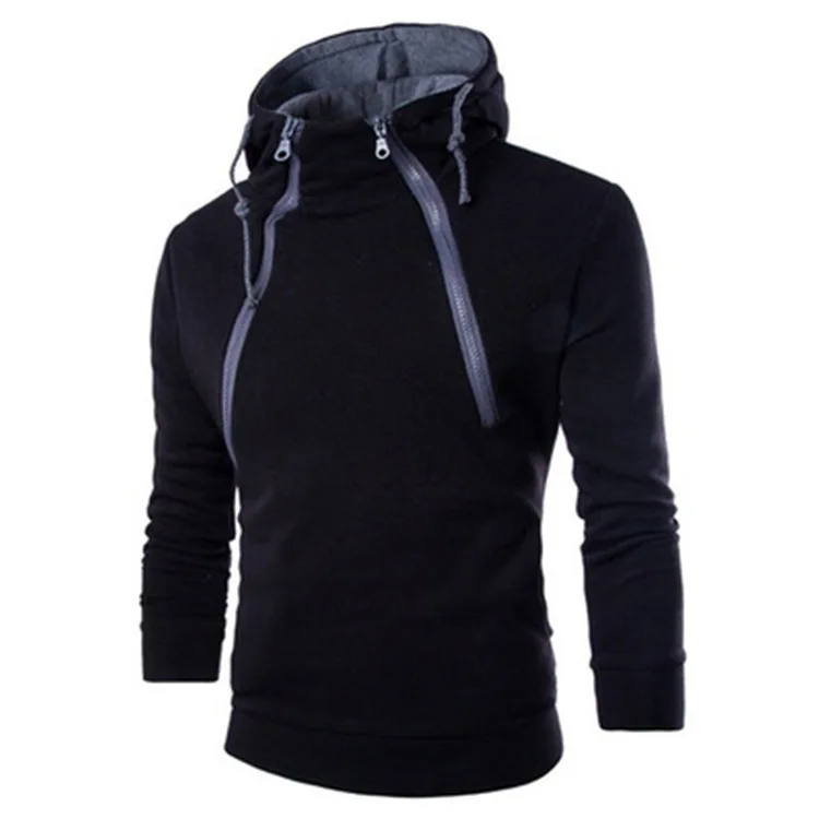 

Custom long sleeve loose solid zip up hoodie casual Top Men's Hoodie and Sweatshirt
