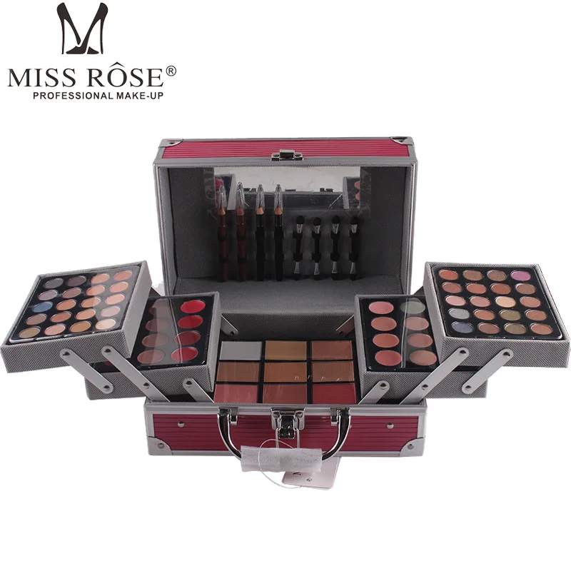 

MISS ROSE makeup artist makeup case aluminium box leopard professional makeup kit eyeshadow foundation dresser use