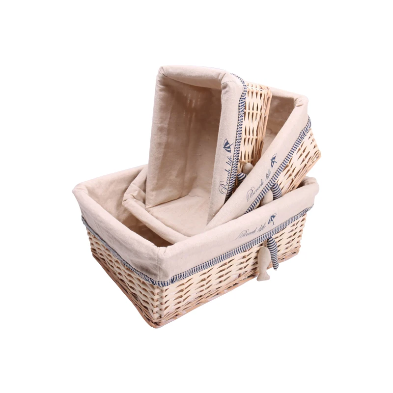 
Fast Delivery Bench With Decorative Storage Wicker Fruit Basket 