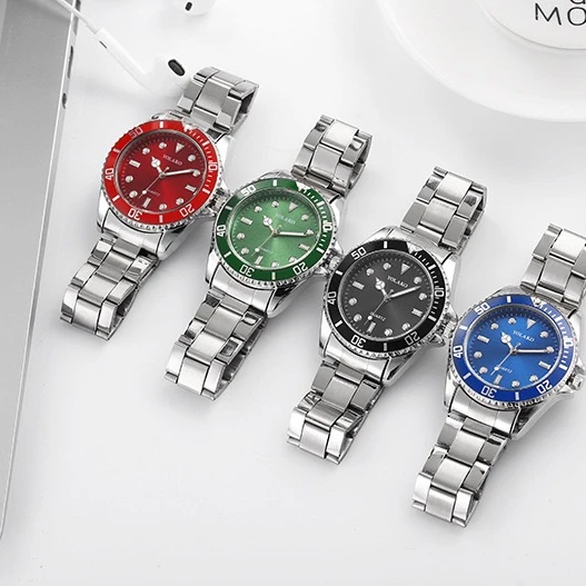 

Wholesale New Fashion Stainless Steel Band Men Sport Business Watch Wrist Watch Quartz, As picture