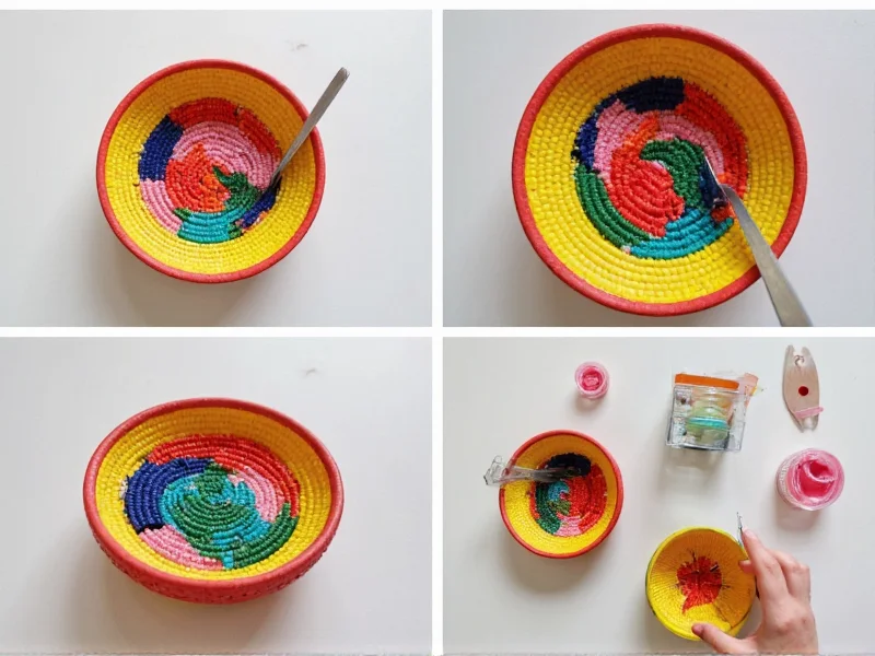 Step-by-step assembly of colorful chipotle bowl components