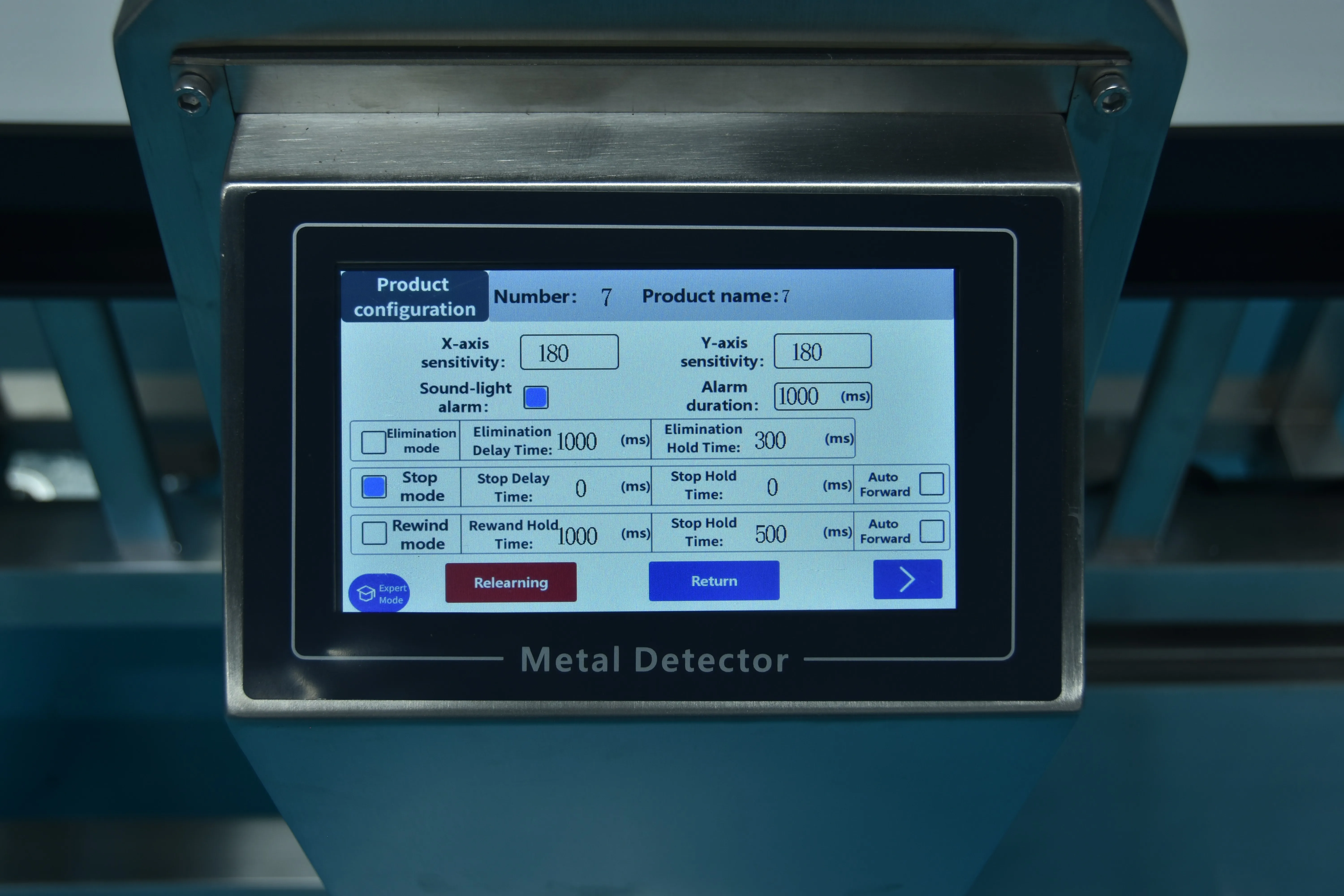 CQ-910K product configuration screen