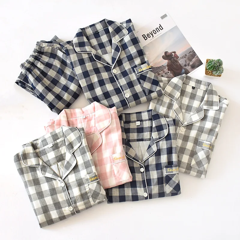 

Fancy adults private beautiful pajamas plush multi-color cute comfortable cotton nightwear set