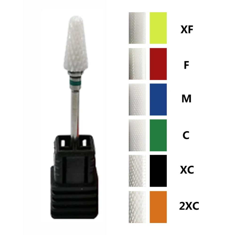 

Ceramic nail drill bits  nail drill accessories manicure tools, White