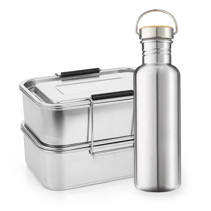 

ODM Eco Stainless Steel Lunch Box Set Leak-Proof Lunch Container for Kids and Adults 1000ml Bento Box With Sports Water Bottle