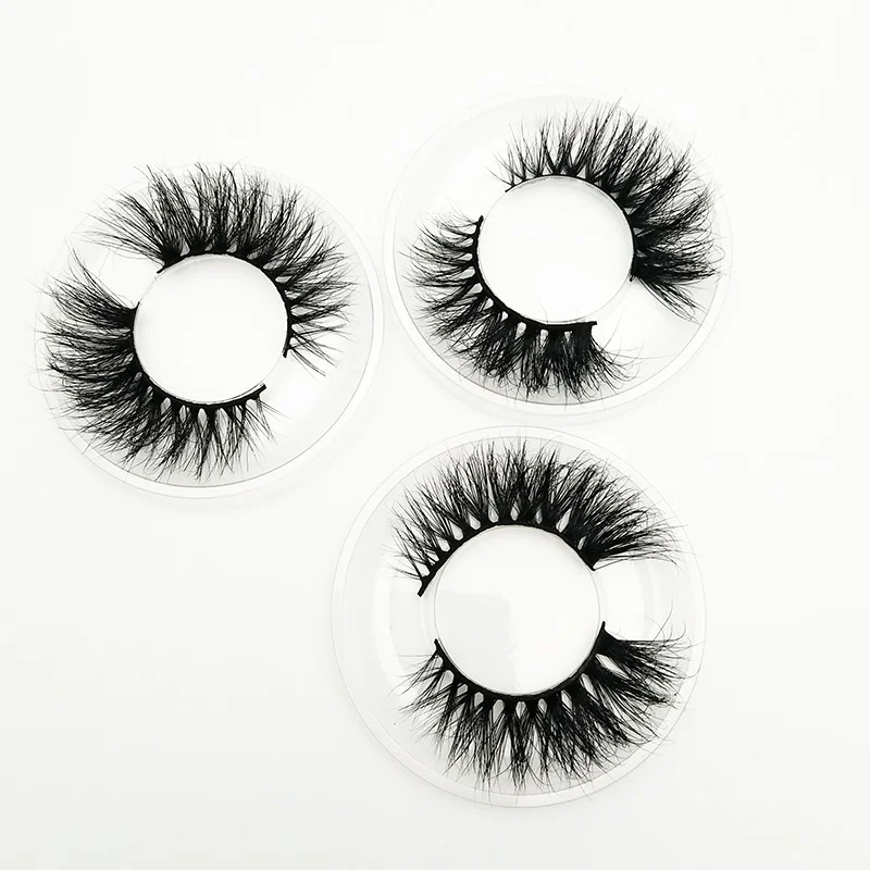 

Factory wholesale price 18mm natural style 3D Mink Eyelashes with Free box, Natural black