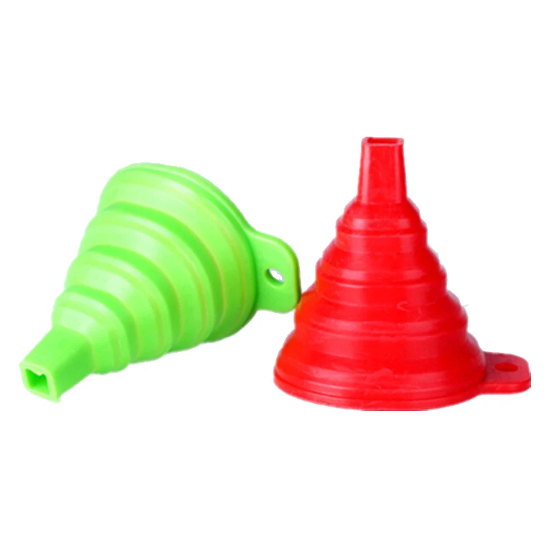 

049 ready in shipment Foldable Funnel Silicone Collapsible Funnel Folding Portable Funnels Be Hung Household Liquid Dispensing