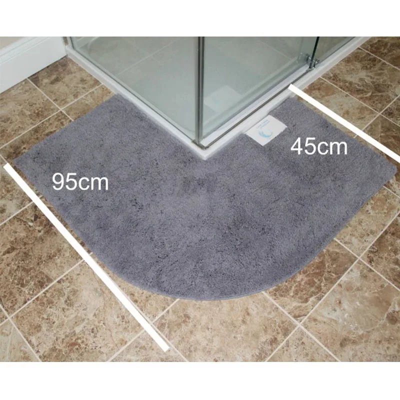

Factory customizable microfibre non slip corner shower Mat, corner bathroom mat for shower cabin