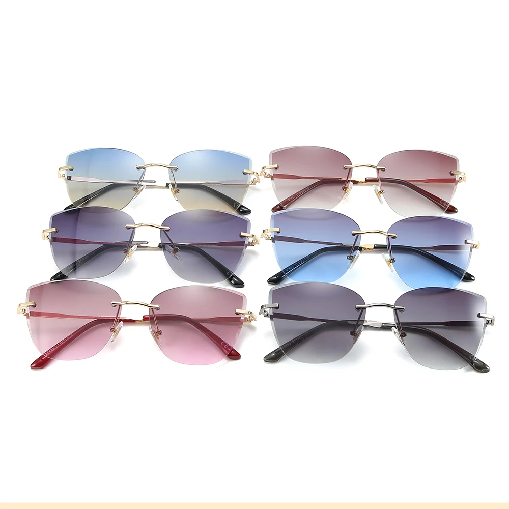 

YTSFD62-683 sun glasses alloy oversize sunglasses rimless fashion sunglasses sun glasses newest 2021, 6colors