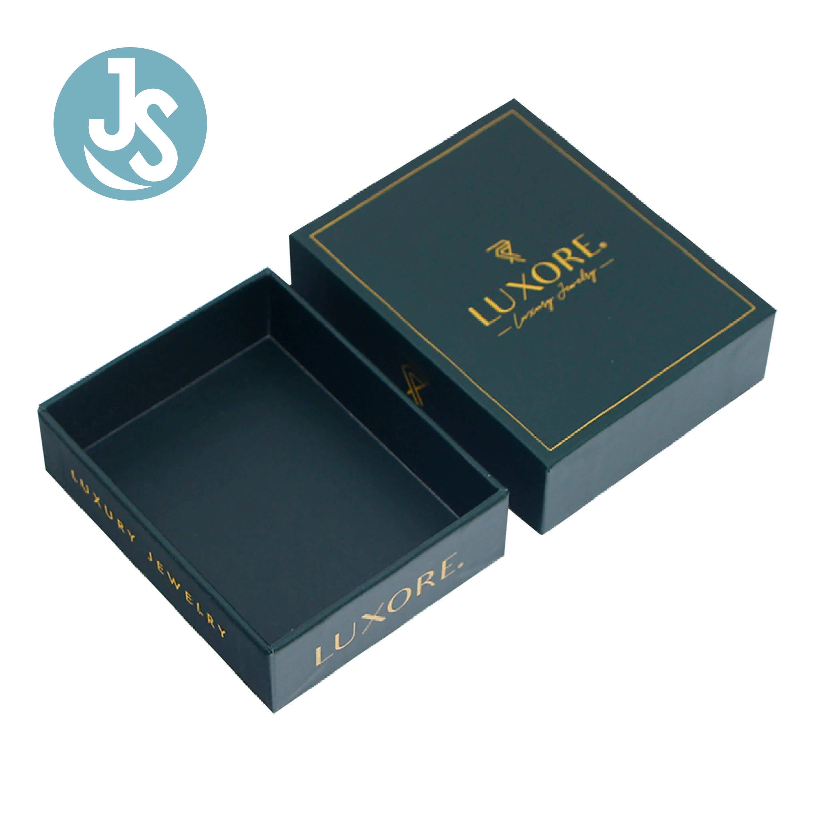 

Custom Dark Green Printing Hot Stamping Gold Cardboard Small Gift Box Luxury Packaging Provides Free Samples