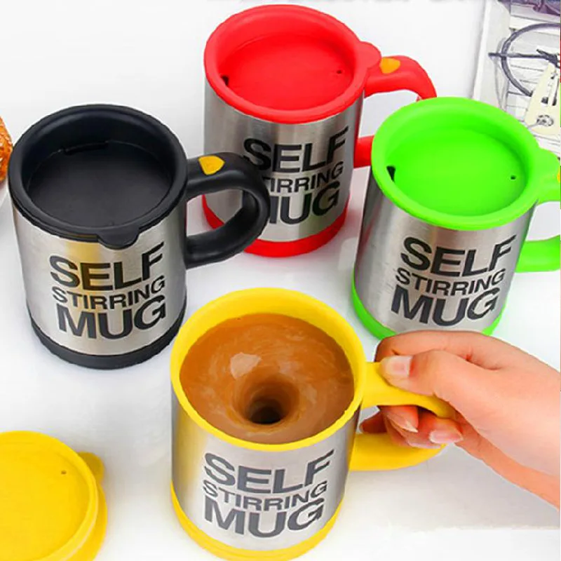 

Feiyou 14oz 400ml Double Wall Stainless Steel Lazy Self Stirring Mug Auto Mixing Coffee Cup, Customized colors acceptable