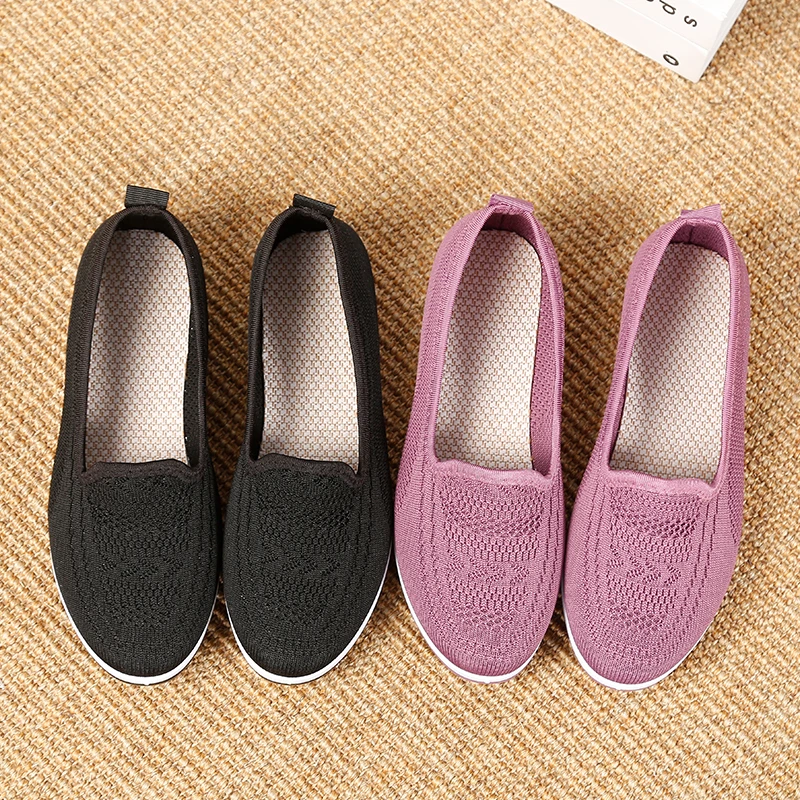 

Women's shoes new soft-soled casual sports shoes for the elderly mother shoes, Black,pink,purple,red