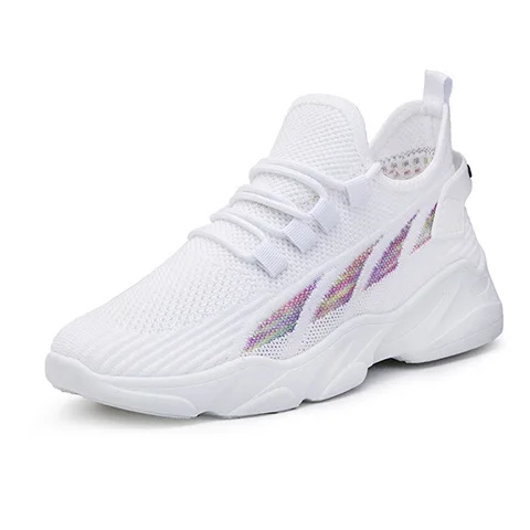

OEM ODM wholesale knitted upper breathable women sports shoes women shoes athletic shoes, 3 colors