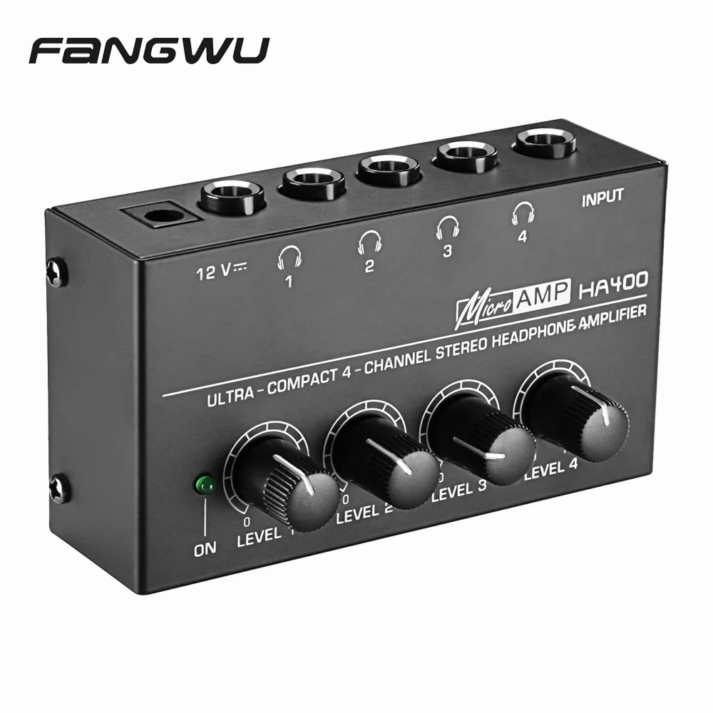 

1/4 Inch HA400 Fii Balanced Monitor Headphones Amplified Amplifier, Black