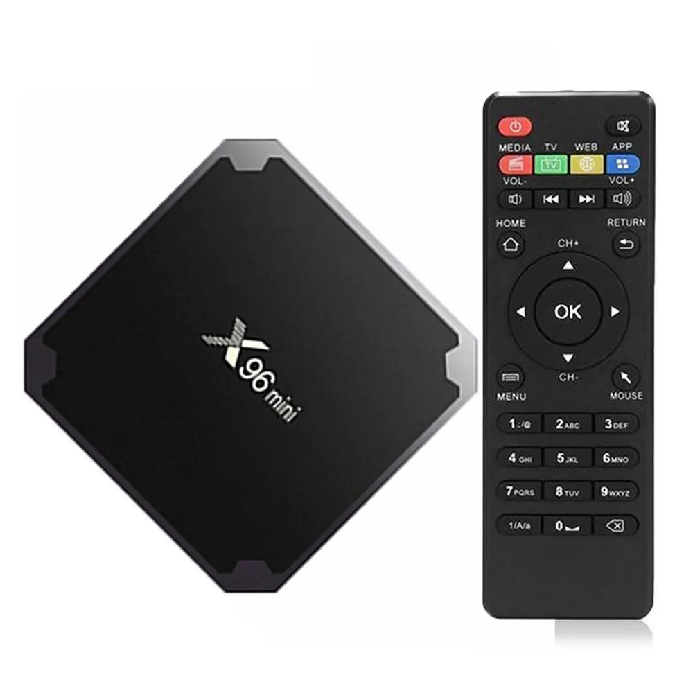 

Wholesale x96 mini android smart tv box amlogic s905w X96mini 2g 16g internet tv set top box