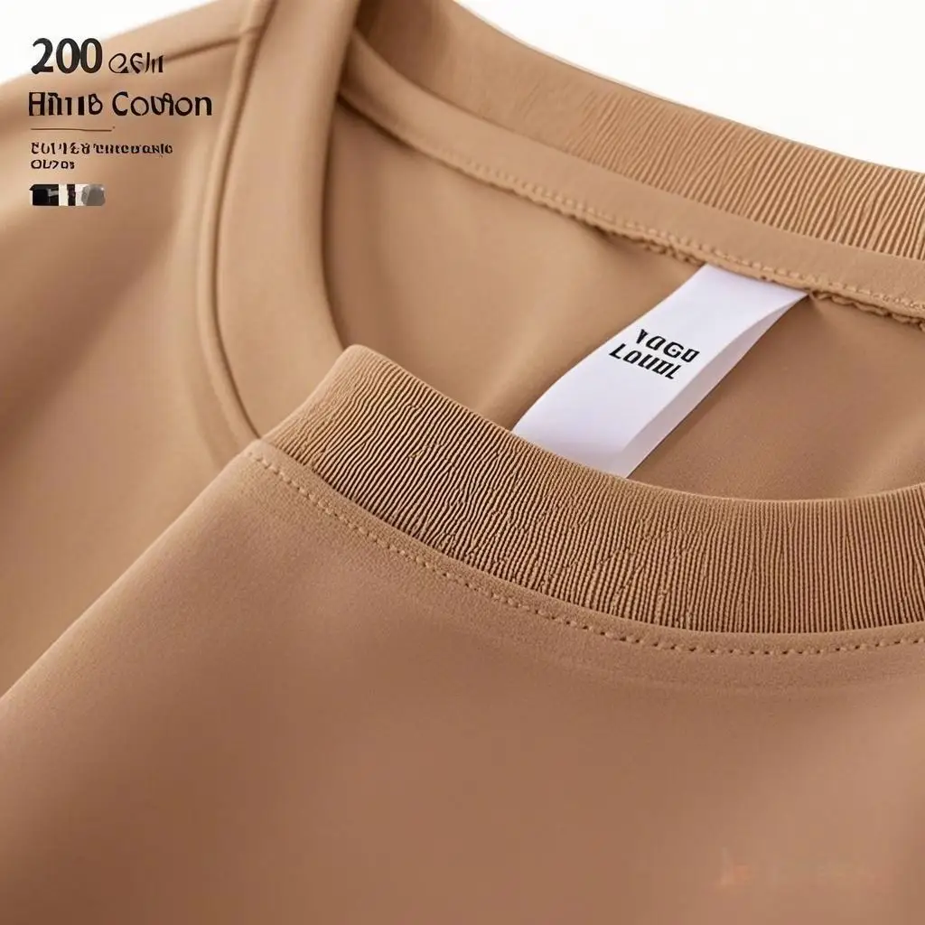 Stock Men's Selection Tee 200 200gsm 100% Cotton Unisex Blank Men Tshirt Custom Logo Screen Printing Cropped Men'S T-Shirts