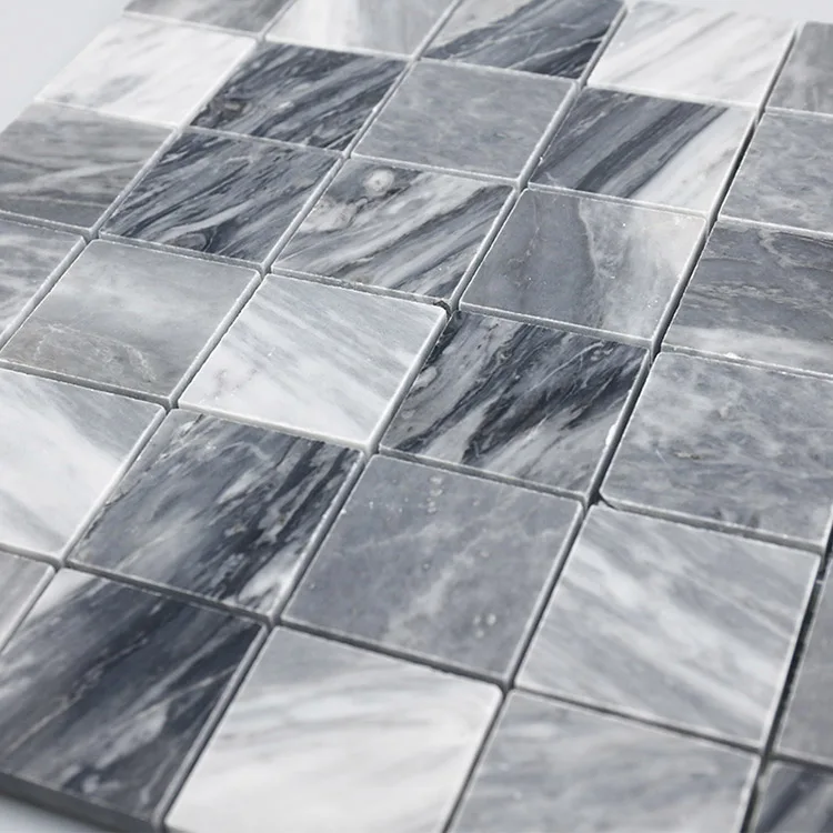 High quality Classical Italian Grey Square Marble Mosaic Floor