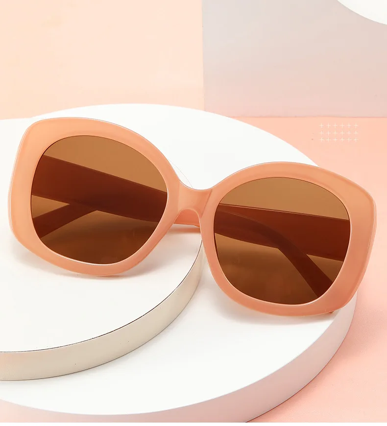 

DL Glasses fashion big oval eyeglasses gafas de sol custom logo oversize wholesale retro women shades sunglasses 2022