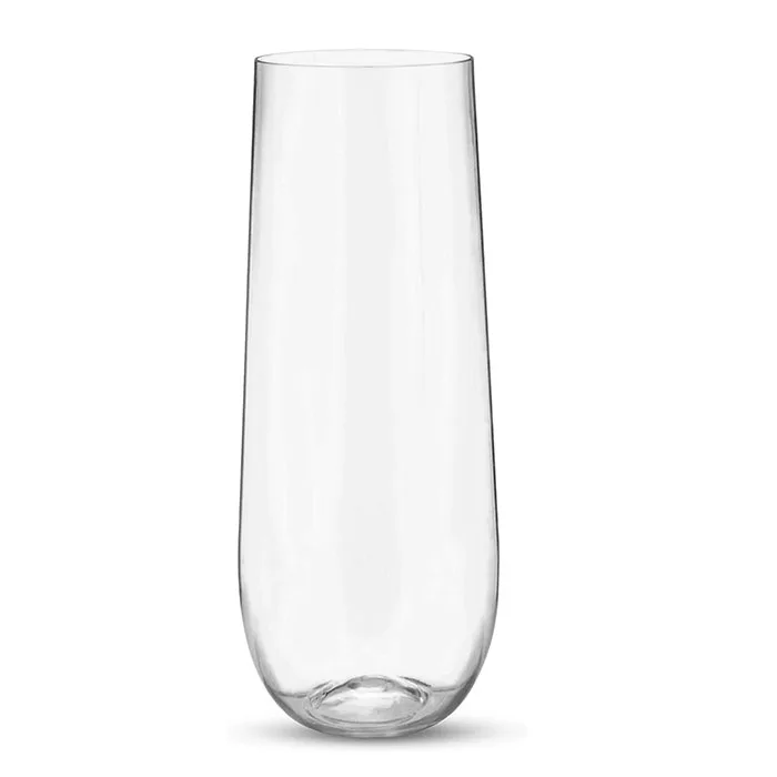 12oz Unbreakable Stemless Plastic Wine Champagne Glasses Elegant