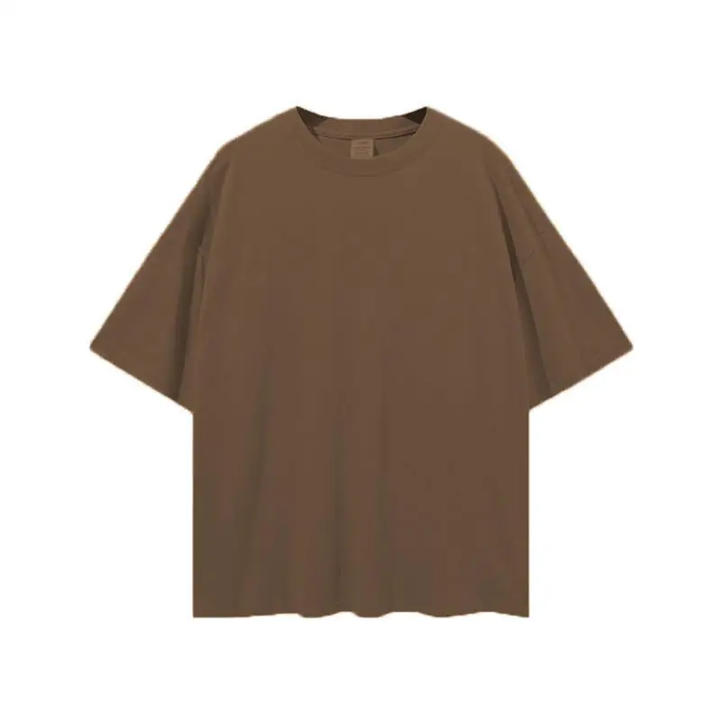 

Luxury Logo Brown Oversized Tshirt Oversiz Custom Unisex Good Quality 100% cotton mens t-shirts custom