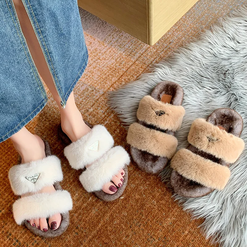 

Hot-selling Fashion Furry Slippers Women Soft Warm Home Slippers Female Home Sleepers Shoes Woman Winter Indoor House Shoes Lady