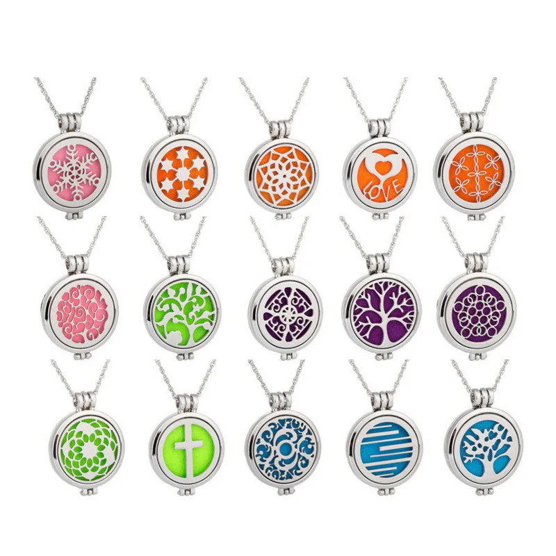 

Wholesale Stainless Steel Jewelry Essential Oil Diffuser Locket Stainless Steel Pendant Necklace for Women Men