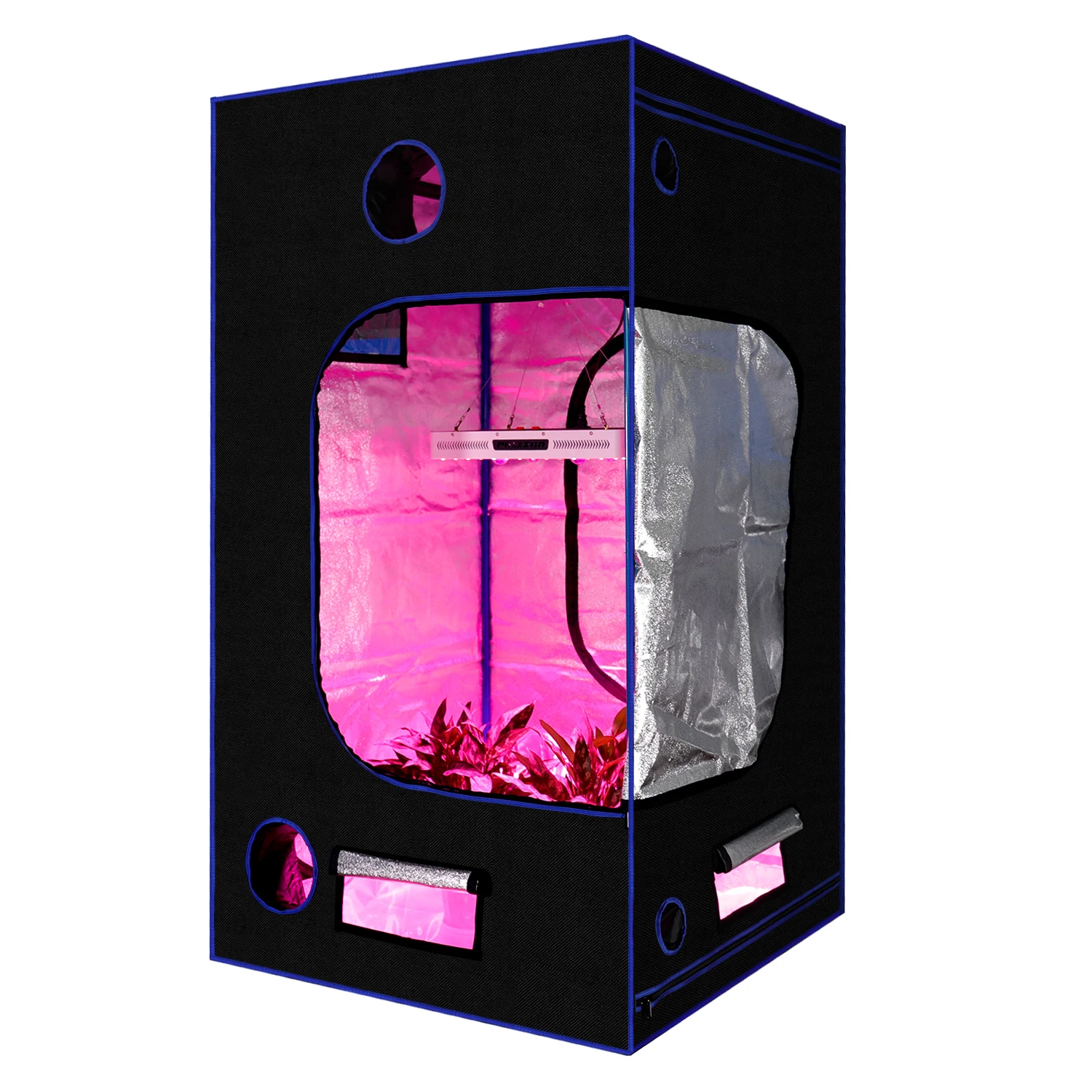 

Factory One-stop Shopping Grow Tent Complete Kit 4*4ft 600D 110*110*200 Indoor Hydroponic Plant Growing