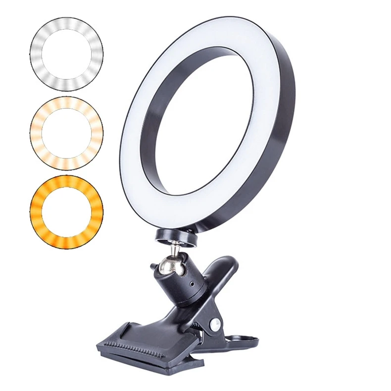 

LED Light Ring Selfie Ring lamp Brightness Adjustable Selfie Lights Live Broadcast Video Fill Light For Mobile Phone Computer