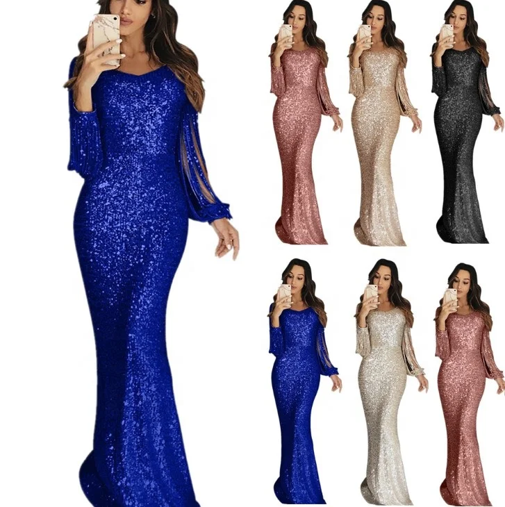 

body con dress gowns for women lady elegant maxi vestido prom dress evening dress performance wear vestidos de fiesta, Pink, silver, black, blue, champagne