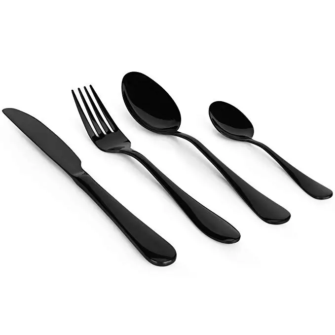 

Wholesale Food Grade Stainless Steel Silverware Cutlery Sets With Box, Silver, gold, rose gold, black, colorful