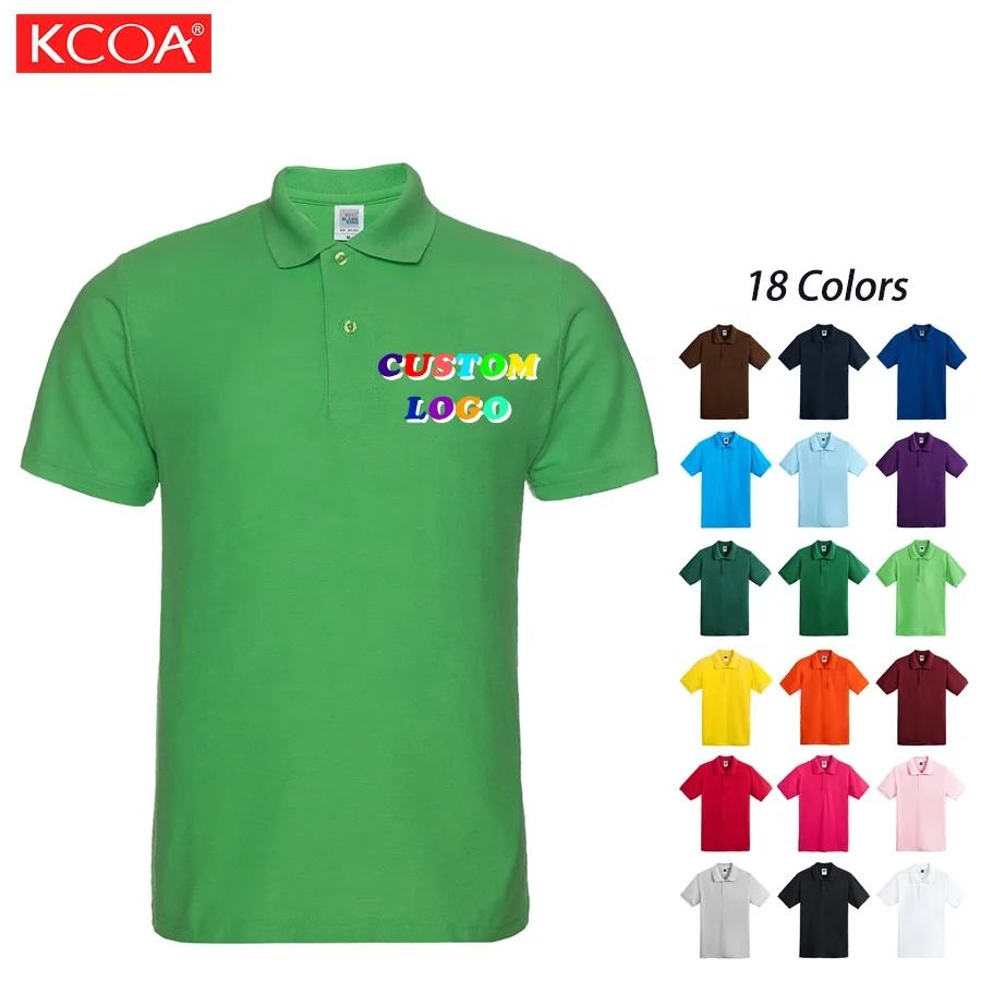 

Short Sleeve Breathable Cotton Polyester Mix Plain Men's Polo Shirts, 18 colors or custom colors