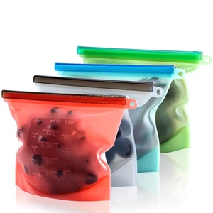 Eco-friendly FDA Silicone Food storage Bag Reusable Silicone Food Storage Bag