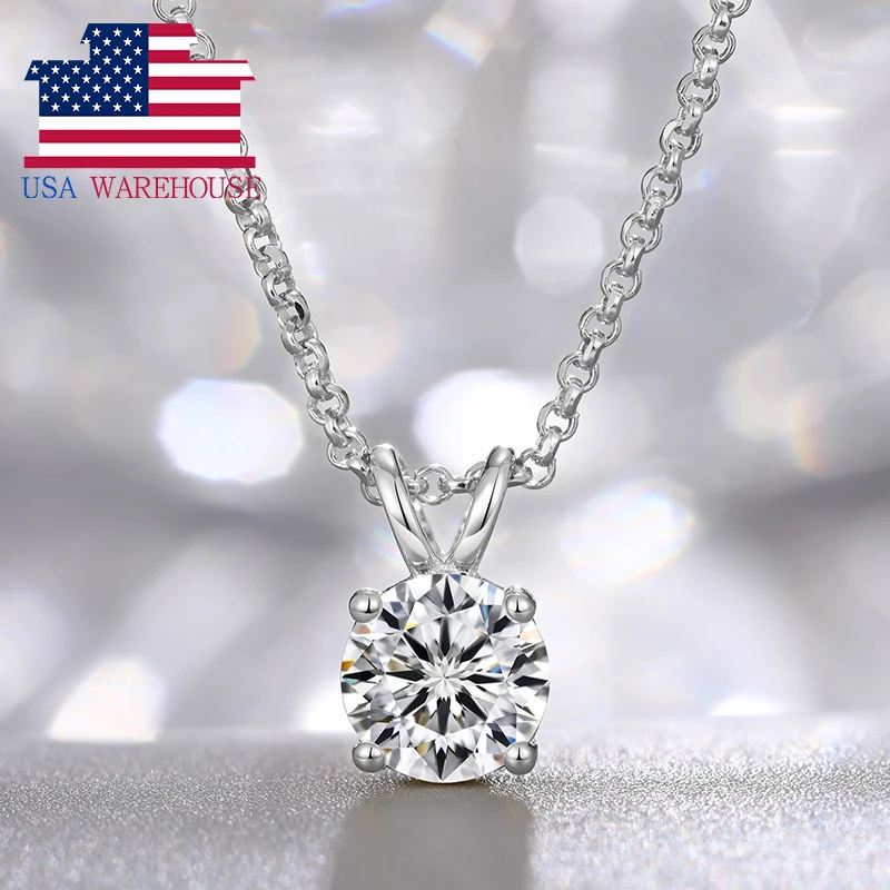 

7 Days Fast Delivery Women Jewelry 925 Sterling Silver Pass Diamond Tester VVS Moissanite Diamond Pendant Necklace