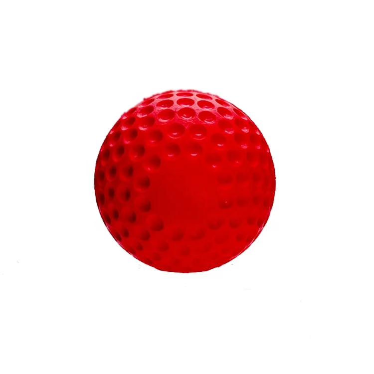 

High Quality 9'' Red PU Dimpled Training baseball Machine Ball cricket ball, Yellow,red,white,orange etc