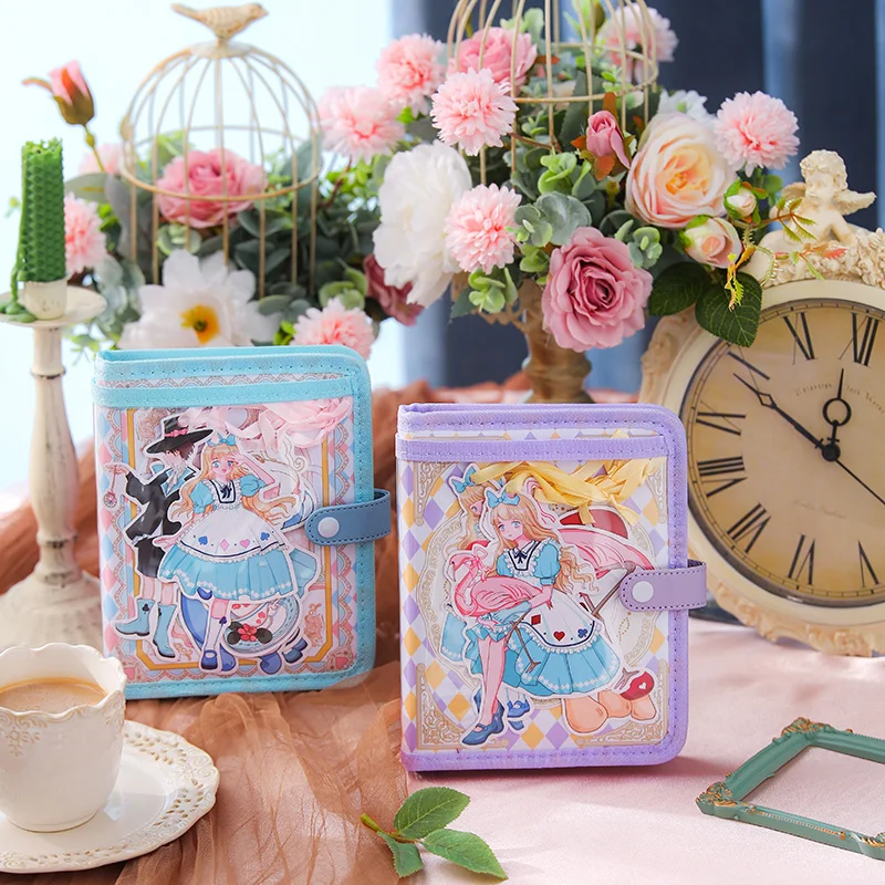 

2 design / 48 pages notebook cartoon anime kawaii girl grid portable handbook notepad memopad pocketbook for scrapbook planner