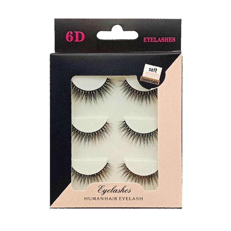 

Private Label fake lashes natural 3d mink fluffyeyelashes, Natural black