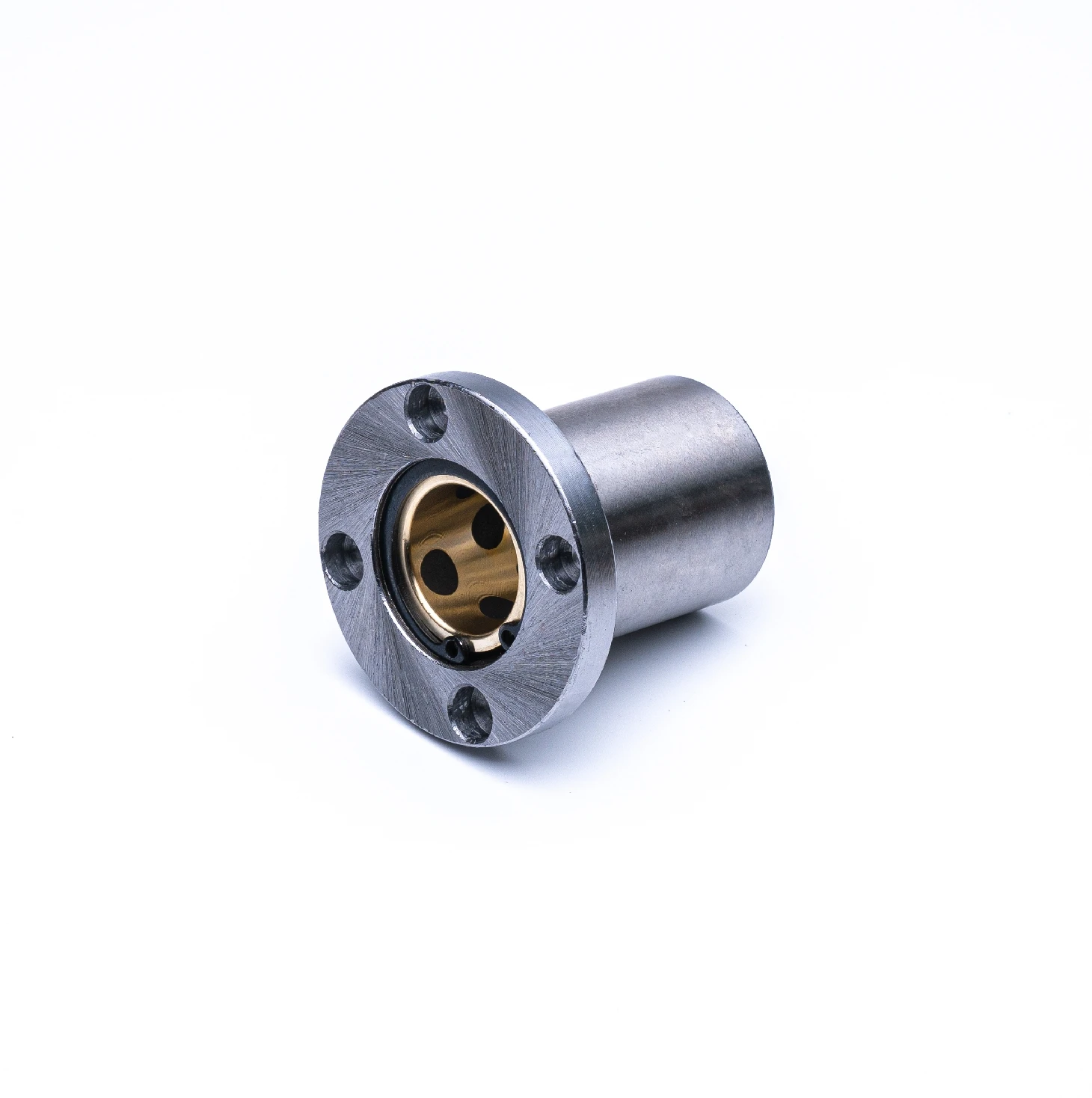 

Linear bearing outer steel inner copper self-lubricating copper sleeve  bearing steel linear bearing round flange