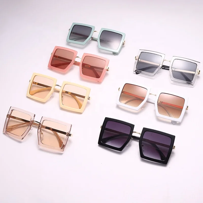 

Wholesale summer beach 2022 ladies women square oversized sunglasses sun glasses 2021
