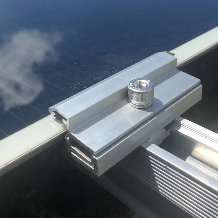 Double Glass Solar Panel Clamp Frameless Aluminium Thin Film End Clamp