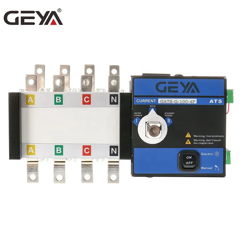 

GEYA GATS-G-100-4P Generator Electrical BEST seller Change Over Switch Automatic 16A---3200A ATS OEMS Factory Electrical PRODUCT