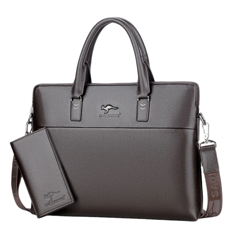 

Men's handbags large-capacity casual business briefcases horizontal one-shoulder diagonal bag custom handbag