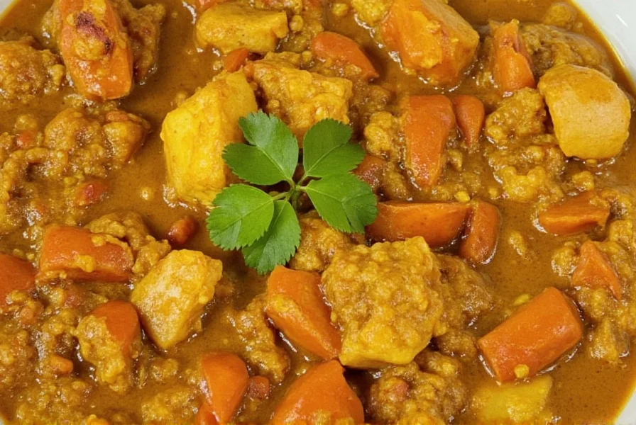 Thai green curry in a pot