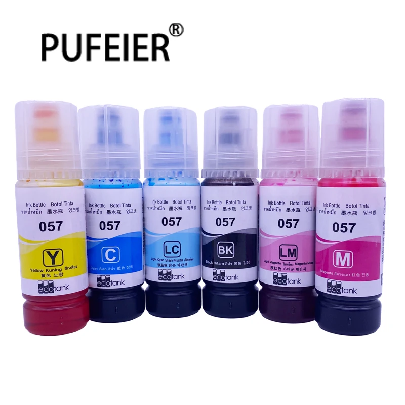 

70ML Bottle Premium 056 057 107 108 574 Refill Dye Ink Kits Compatible For Epson L8050 L8058 Inkjet Printer Dye Based Ink