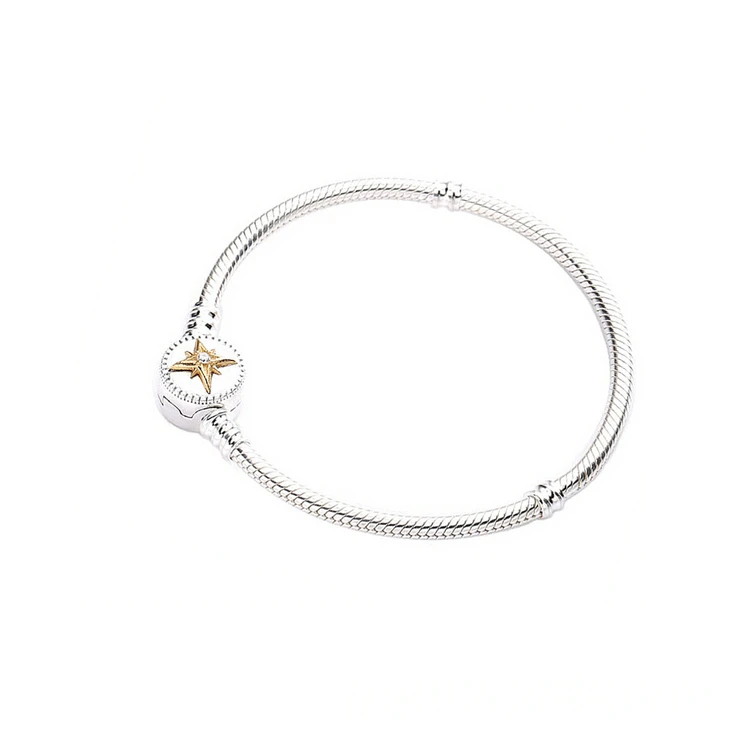 

New arrival star charm bracelet 925 sterling silver diy bracelets