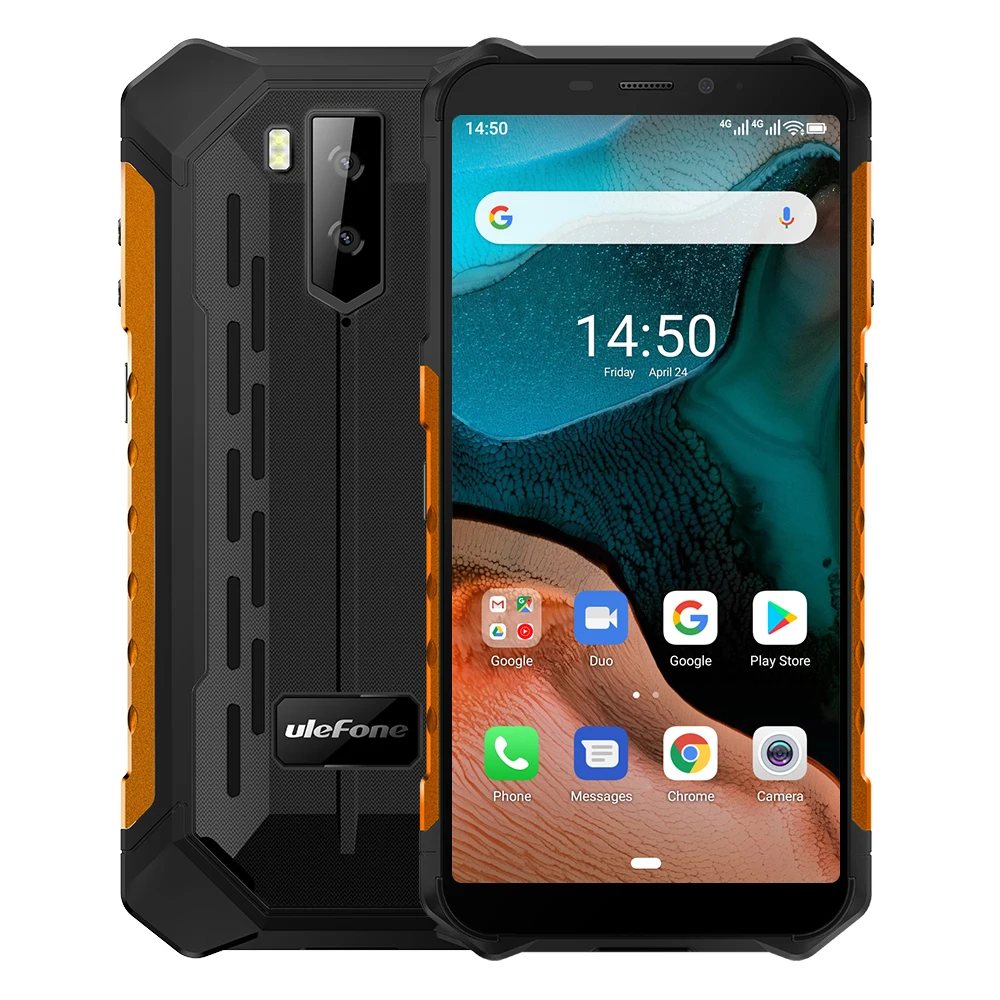 

Ulefone Armor X5 IP68/IP69K Waterproof Dustproof Shockproof smartphone 5000mAh Battery NFC 5.5 inch Android 10.0 4G mobile, Black,orange,black