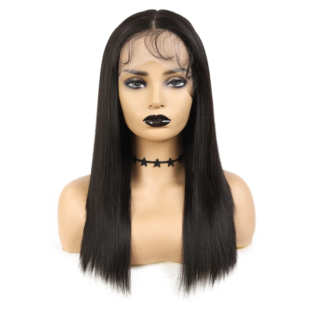 

X-TRESS Black Color Middle Part wig Synthetic Lace Front Wigs For Women Long Straight bob HD Lace front Wig