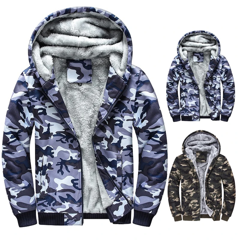 

OEM Fashion Design Grey Camo Mens Slim Fit Jacket Thermal Men Coat With clothing