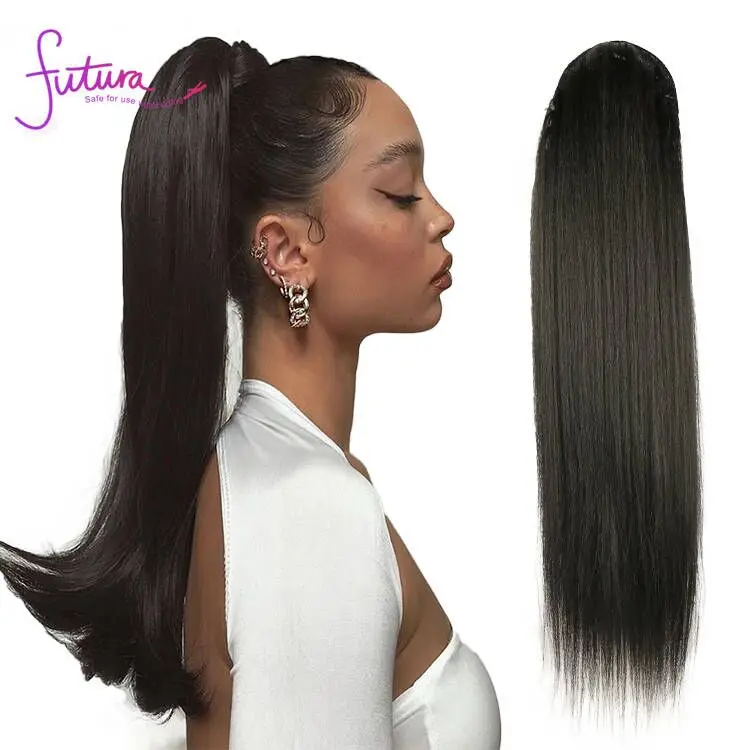 

Futura Natural Hair Yaki Straight Afro Kinky Curly Body Wave Drawstring Clip In Ponytail Extensions Synthetic Hair Ponytails, #1b.#t1b/27.#t1b/30.#t1b/bug.#t1b/613