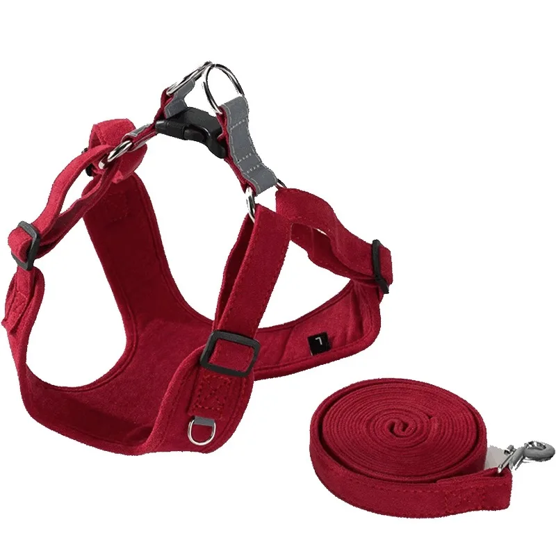 

2023 hot selling adjustable pet collars leashes undershirt dog leash vest leash wholesale catton